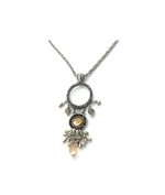 Mariana Necklace Pendant Finely Detailed Golden Shadow & Blacks Austrian Crystals Adeline Odyssey Coll.