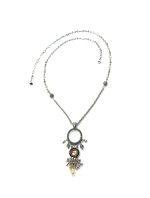 Mariana Necklace Pendant Finely Detailed Golden Shadow & Blacks Austrian Crystals Adeline Odyssey Coll. - Image 2