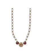 Necklace Pendant By Mariana Mystique Coll. Trio Shell in Golden Shadow & Pink Swarovski Crystals - Image 2