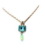 Mariana Necklace Pendant Sophisticated Blues Austrian Crystals Angelina Icons Coll.