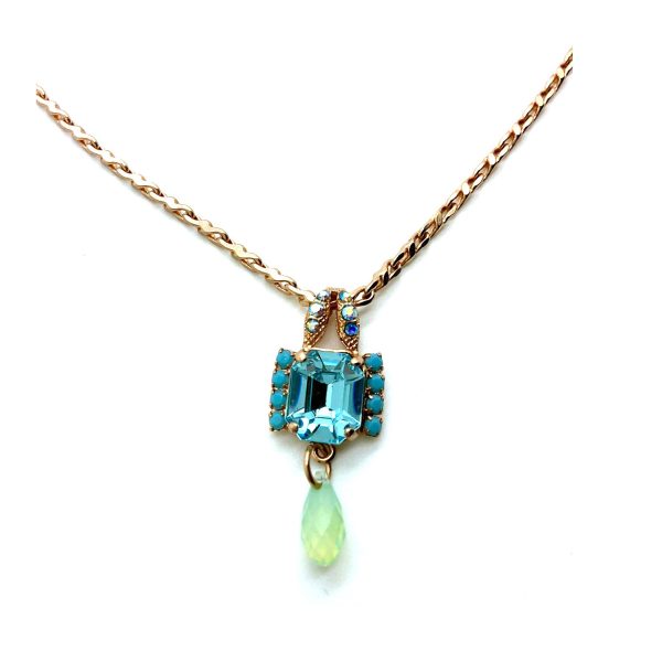 Mariana Necklace Pendant Sophisticated Blues Austrian Crystals Angelina Icons Coll.