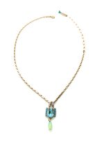 Mariana Necklace Pendant Sophisticated Blues Austrian Crystals Angelina Icons Coll. - Image 2