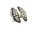 Ring By Mariana Woman Glitzy Clear and White Opal Swarovski Crystals - Image 2