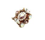 Mariana Ring Stunning Clear, AB, Pinks & Opals Austrian Crystals Snowflake Winter Wonderland Coll. - Image 2