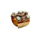 Mariana Ring Stunning Clear, AB, Pinks & Opals Austrian Crystals Snowflake Winter Wonderland Coll. - Image 3