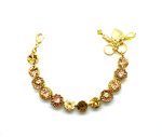 Mariana Bracelet Golden Shadow, Light Maroon, Topaz & Light Peach Austrian Crystals My Butterfly Coll. Yellow Gold - Image 3