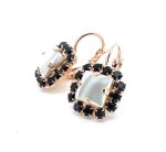Earrings By Mariana Woman Timeless Shell Mineral and Jet Swarovski Crystals - Image 3