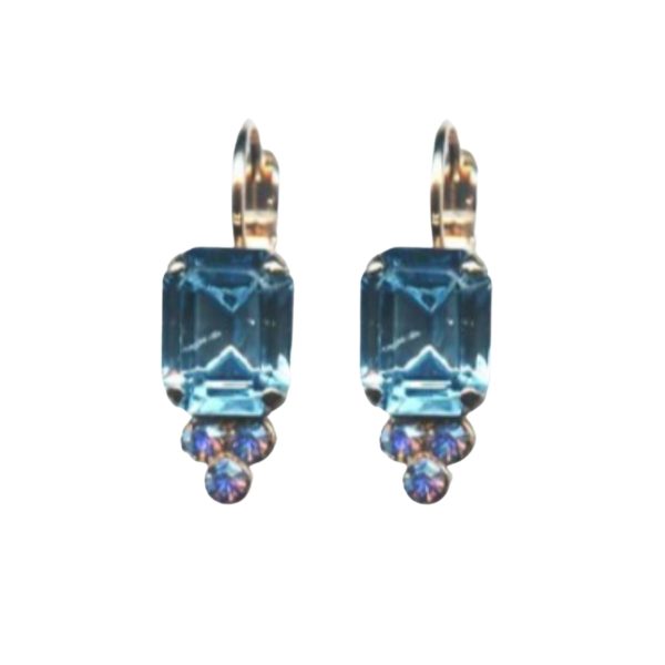 Mariana Earrings Classy Aquamarine & AB Austrian Crystals Winter 2019 Coll.