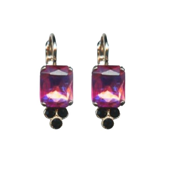 Mariana Earrings Timeless Treasure Rose & Jet Austrian Crystals Winter 2019 Coll.
