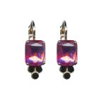 Mariana Earrings Timeless Treasure Rose & Jet Austrian Crystals Winter 2019 Coll. - Image 3
