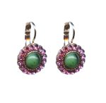 Mariana Earrings Charming Turq Mineral & Rose Austrian Crystals Winter 2019 Coll. - Image 2