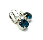 Mariana Earrings Elegant Blue Zircon & White Opal Austrian Crystals Mood Indigo Songbook Coll. - Image 3