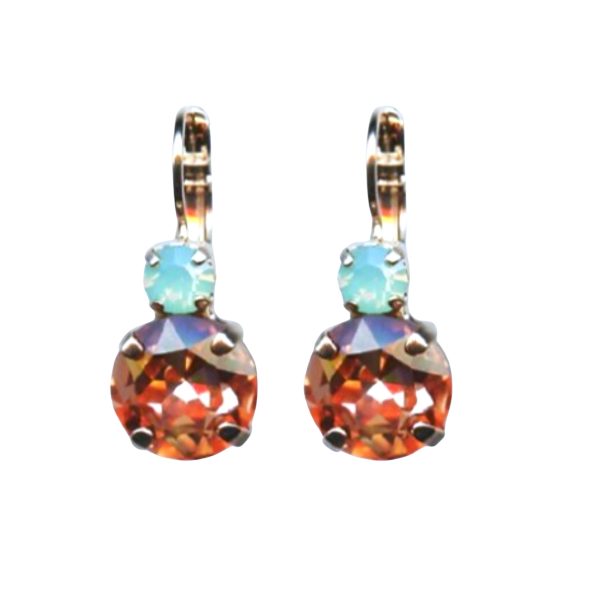 Mariana Earrings Lovely Peach & Pacific Opal Austrian Crystals Winter 2019 Coll.