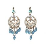 Mariana Earrings Boho Gypsy Paradise Shine & Aquamarine Austrian Crystals Winter 2019 Coll.