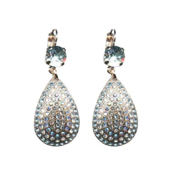 Mariana Earrings Shimmering Elegant Moonlight & Aquamarine Austrian Crystals Winter 2019 Coll.