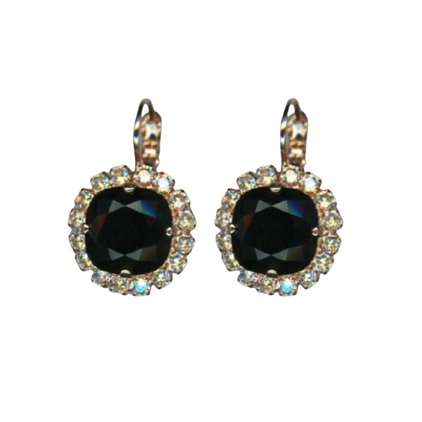 Mariana Earrings Elegant Chunky Jet & Moonlight Austrian Crystals Eclipse Mystique Winter 2019 Coll.