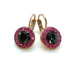 Earrings By Mariana Woman Gorgeous Black Diamond and Rose Swarovski Crystals
