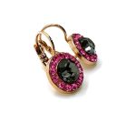 Earrings By Mariana Woman Gorgeous Black Diamond and Rose Swarovski Crystals - Image 2
