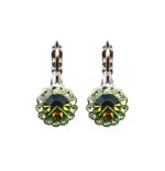 Mariana Earrings Dainty Floral Olivine & Chrysolite Austrian Crystals Winter 2019 Coll. - Image 3