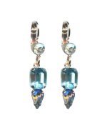 Mariana Earrings Fashionable Triple Tier Clear, Aquamarine & Paradise Shine Austrian Crystals Winter 2019 Coll. - Image 2