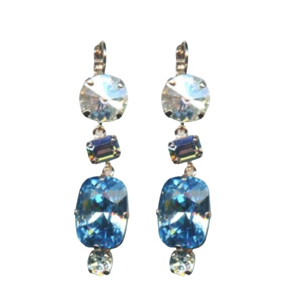 Mariana Earrings Elegant Moonlight, Paradise Shine & Aquamarine Austrian Crystals Winter 2019 Coll.