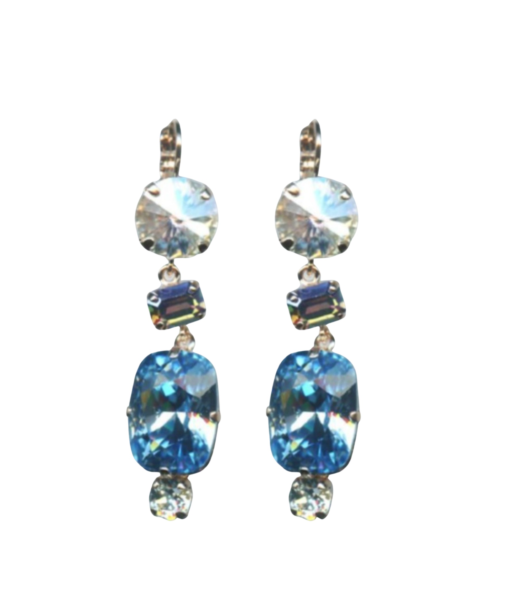 E-1145-3-141-RG6 (1) Mariana Earrings Elegant Moonlight, Paradise Shine & Aquamarine Austrian Crystals Winter 2019 Coll. - Image 1