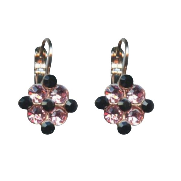 Mariana Earrings Simply Elegant Lt Rose & Jet Austrian Crystals Winter 2019 Coll.