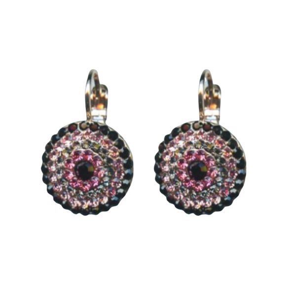Mariana Earrings Boho Chic Blacks & Pinks Austrian Crystals Winter 2019 Coll.