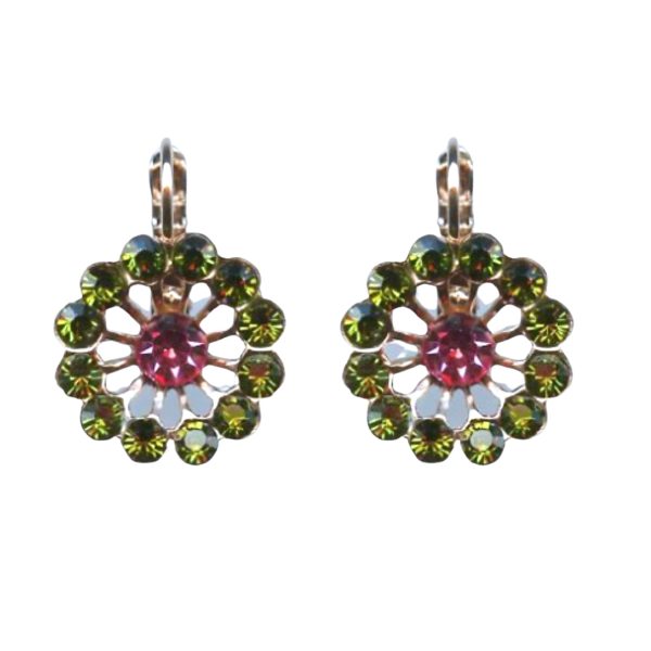 Mariana Earrings Fab Floral in Olivine & Rose Austrian Crystals My Treasures Coll.