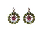 Mariana Earrings Fab Floral in Olivine & Rose Austrian Crystals My Treasures Coll. - Image 3