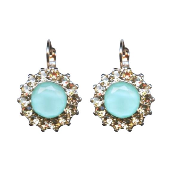 Mariana Earrings Charming Floral in Pacific Opal & Clear Austrian Crystals Winter 2019 Coll.