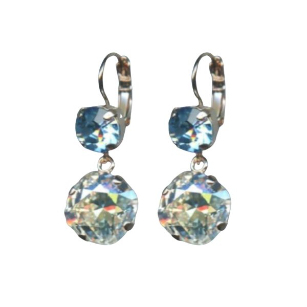 Mariana Earrings Sassy Aquamarine & Moonlight Austrian Crystals Winter 2019 Coll.