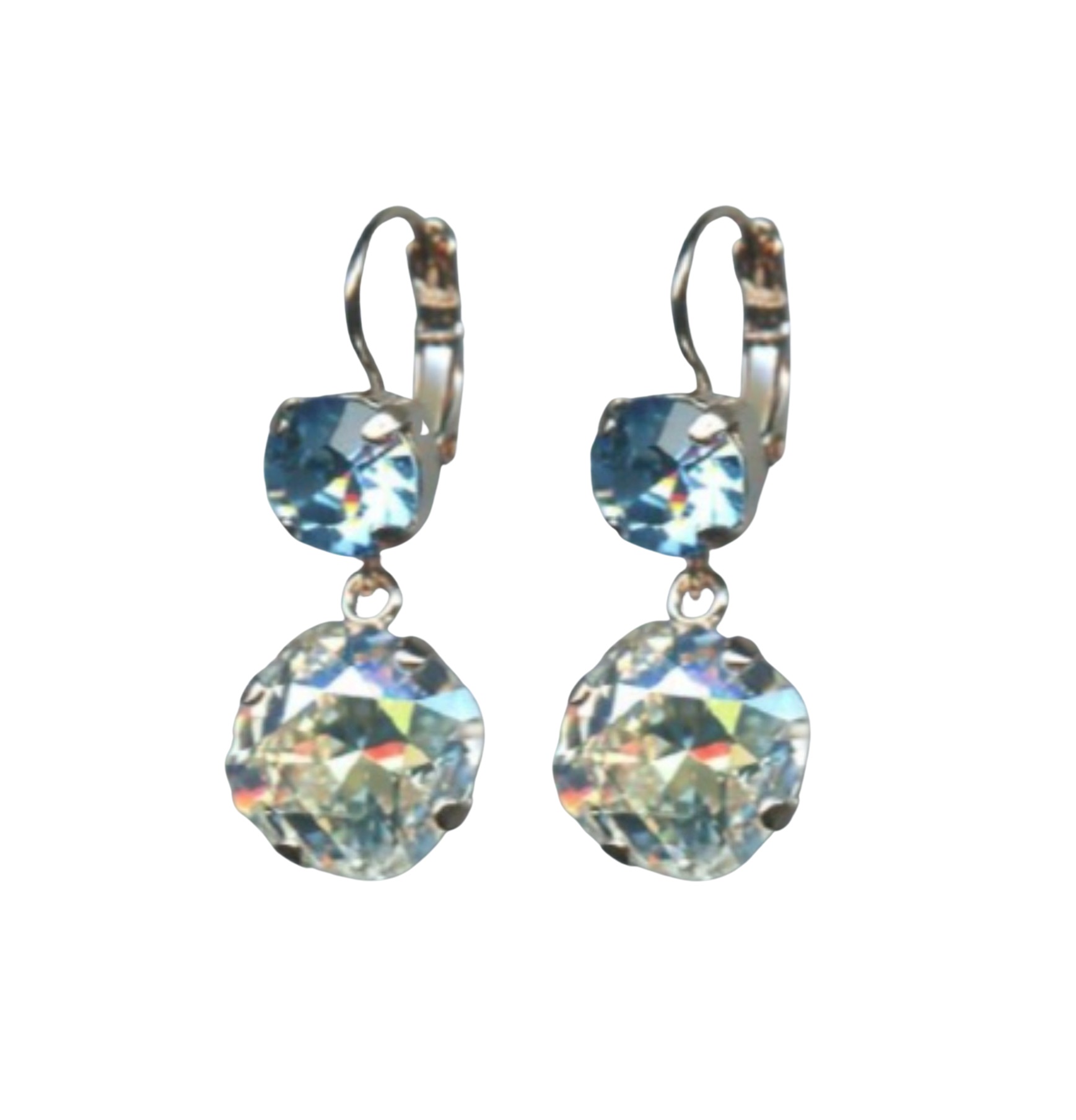 E-1326-0-141-RG6 (1) Mariana Earrings Sassy Aquamarine & Moonlight Austrian Crystals Winter 2019 Coll. - Image 1