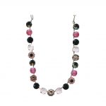Mariana Necklace Gorgeous Beaded Pinks & Blacks Austrian Crystals Winter 2019 Coll.