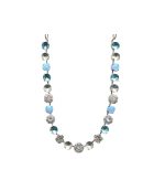 Mariana Necklace Beaded Lapis Lazuli Mineral, Moonlight & Aquamarine Austrian Crystals Winter 2019 Coll. - Image 2