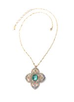 Mariana Necklace Pendant Charming Aquamarine & Moonlight Austrian Crystals Winter 2019 Coll.