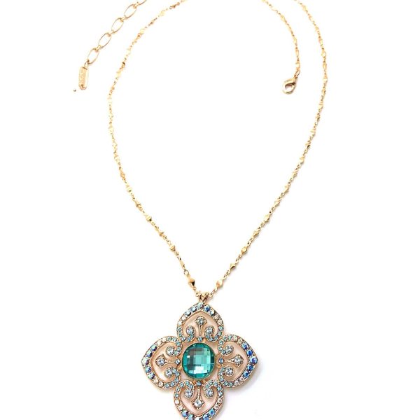Mariana Necklace Pendant Charming Aquamarine & Moonlight Austrian Crystals Winter 2019 Coll.