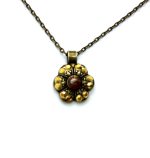 Mariana Necklace Pendant Metallic Sunshine & Topaz Austrian Crystals My Treasures Coll.