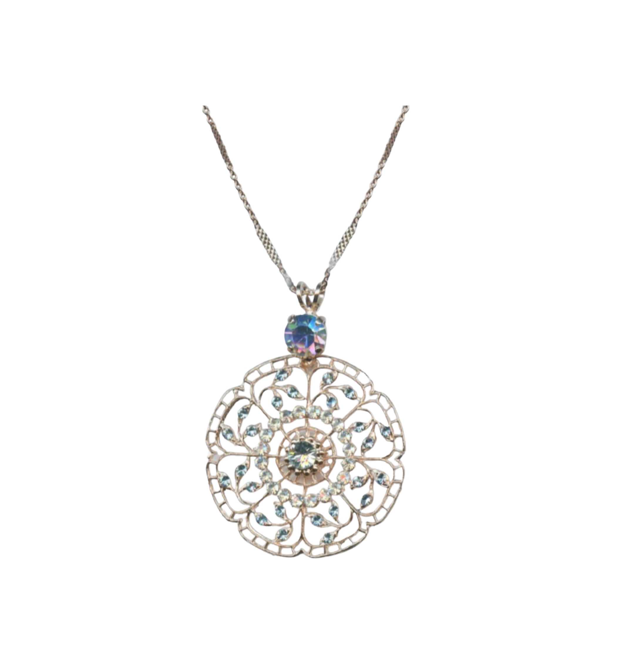 N-5210-141-RG (1) Mariana Necklace Pendant Boho Chic Paradise Shine, Moonlight & Aquamarine Austrian Crystals Winter 2019 Coll. - Image 1