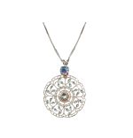 Mariana Necklace Pendant Boho Chic Paradise Shine, Moonlight & Aquamarine Austrian Crystals Winter 2019 Coll. - Image 2