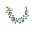 Mariana Bracelet Fern Beaded Emerald & Peridot Austrian Crystals My Treasures Coll. - Image 2