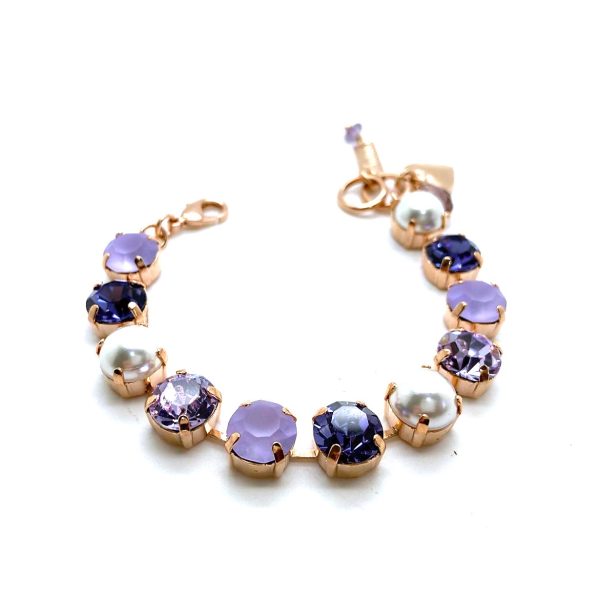 Mariana Bracelet Charming Pearl Mineral & Purples Austrian Crystals Romance Dancing the Night Away Coll.