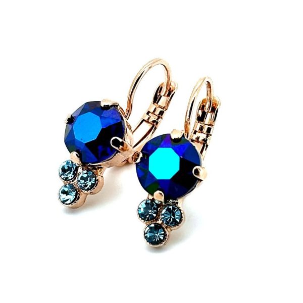Earrings By Mariana Woman Gorgeous Sapphire and Aquamarine Swarovski Crystals