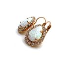 Mariana Earrings Alluring Moonstone Mineral & Clear Austrian Crystals Winter 2019 Coll. - Image 2
