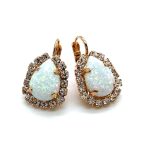 Mariana Earrings Alluring Moonstone Mineral & Clear Austrian Crystals Winter 2019 Coll.