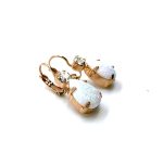 Mariana Earrings Luxurious Moonstone Mineral & Clear Austrian Crystals Winter 2019 Coll. - Image 3