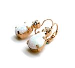 Mariana Earrings Luxurious Moonstone Mineral & Clear Austrian Crystals Winter 2019 Coll. - Image 2
