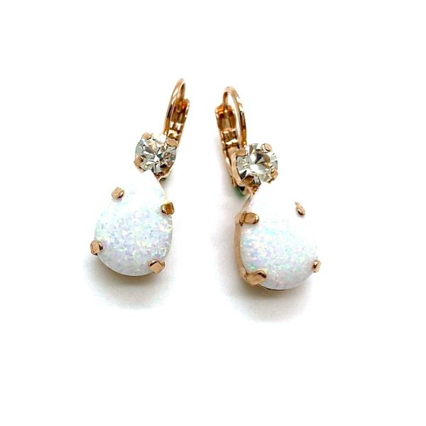 Mariana Earrings Luxurious Moonstone Mineral & Clear Austrian Crystals Winter 2019 Coll.