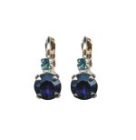 Mariana Earrings Dainty Dark Indigo & Lt Sapphire Austrian Crystals Winter 2019 Coll.