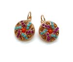 Mariana Earrings Sassy Turq, Hyacinth, Topaz & Fuchsia Austrian Crystals Fantasy Nirvana Coll.